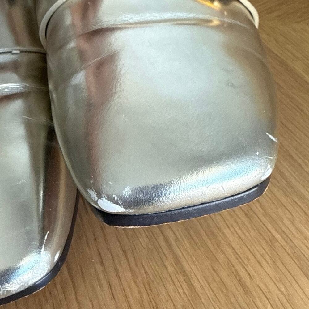 Tory Burch Sidney ‘Gold Tone’ Women Mule Slip On Shoes  - SZ 7.5 - Picture 7 of 14